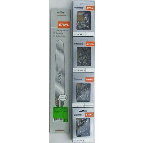 Stihl 30050083409 Führungsschiene 1/4'P 1,1mm 35cm +4xStihl 3670 000 0072 Sägekette 35cm 1/4' 1 Stihl 30050083409 Führungsschiene 1/4'P 1,1mm 35cm +4xStihl 3670 000 0072 Sägekette 35cm 1/4'