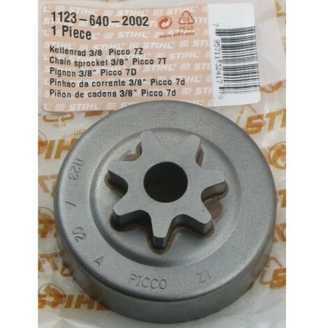Stihl 11236402002 Kettenrad 7 Zahn 3/8' Picco 1123 640 2002 Sternrad 3/8' Picco Für MS 190 T MS 191... 1 Stihl 11236402002 Kettenrad 7 Zahn 3/8' Picco 1123 640 2002 Sternrad 3/8' Picco Für MS 190 T MS 191...