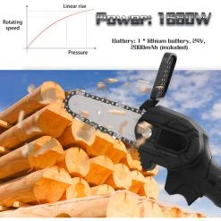 ASUPERMALL Kleiner Wiederaufladbare Elektrischer Garten Sageholz Miniburste Elektro-Kettensage 21V Eine Elektrische Ladung Batterie Mit Einer Lieferung Eu 220V -Kettensägen & Zubehör Shop 26111731 3