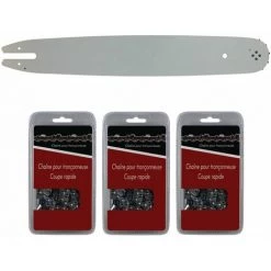 GT Market Führungsschiene 35 Cm (14 Zoll) + 3 Sägeketten 3/8', 1,3mm, 50 Treibglieder, Kompatibel Mit Stihl MS 181 Und MS211