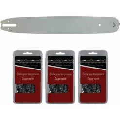 GT Market Führungsschiene 40 Cm (16 Zoll) + 3 Sägeketten 3/8', 1,6mm, 60 Treibglieder, Kompatibel Mit Stihl MS 291, MS311, MS391