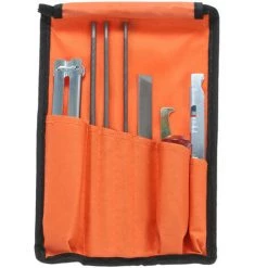 ASUPERMALL 10-Teilige Werkzeuge Zum Scharfen Von Kettensagen, Einschließlich 5/32, 3/16 Und 7/32 Zoll Feilen, Tiefenmesser Und Werkzeugtasche