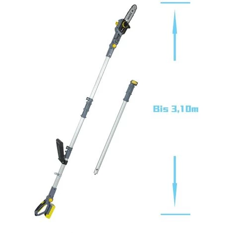 FANZTOOL 20V Li-Ion Akku-Hochentaster Mit 2,5Ah Akku/Ladegerät, Höhe Bis 5 M, 17 Cm Schnittstärke, Schwertlänge 20 Cm, Leichtes Gewicht 4 Kg 2 FANZTOOL 20V Li-Ion Akku-Hochentaster Mit 2,5Ah Akku/Ladegerät, Höhe Bis 5 M, 17 Cm Schnittstärke, Schwertlänge 20 Cm, Leichtes Gewicht 4 Kg – Bild 2