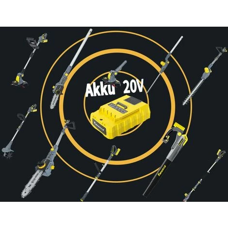 FANZTOOL 20V Li-Ion Akku-Hochentaster Mit 2,5Ah Akku/Ladegerät, Höhe Bis 5 M, 17 Cm Schnittstärke, Schwertlänge 20 Cm, Leichtes Gewicht 4 Kg 4 FANZTOOL 20V Li-Ion Akku-Hochentaster Mit 2,5Ah Akku/Ladegerät, Höhe Bis 5 M, 17 Cm Schnittstärke, Schwertlänge 20 Cm, Leichtes Gewicht 4 Kg – Bild 4