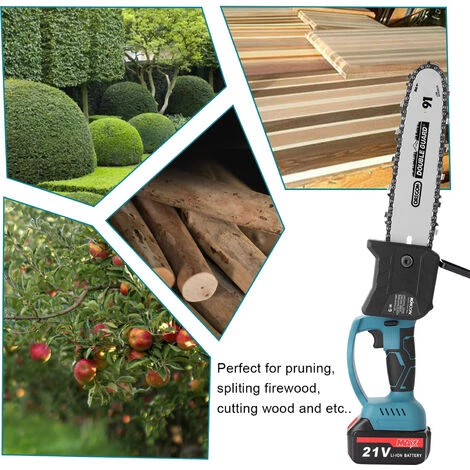 KKmoon, 10 Zoll 21V Elektrische Kettensage, Zwei Batterien Und Ein Ladegerat, 220V EU 2 KKmoon, 10 Zoll 21V Elektrische Kettensage, Zwei Batterien Und Ein Ladegerat, 220V EU – Bild 2