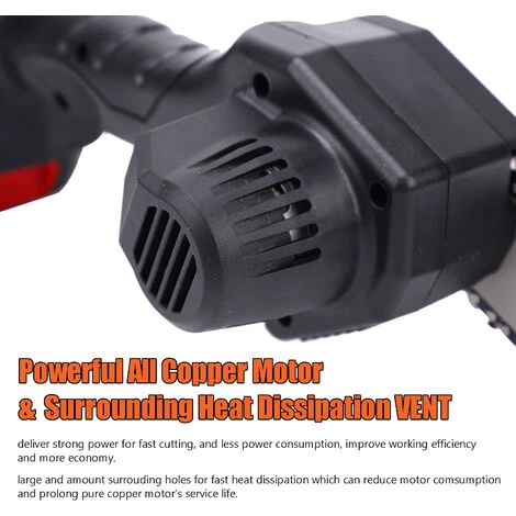 HAPPYSHOPPING Mini Kettensäge Kleine Holzbearbeitungssäge Garten Holzsäge 4000mah 4 Zoll Schwarz Europäischen Standard,Zwei Batterien Und Eine Ladung 4 HAPPYSHOPPING Mini Kettensäge Kleine Holzbearbeitungssäge Garten Holzsäge 4000mah 4 Zoll Schwarz Europäischen Standard,Zwei Batterien Und Eine Ladung – Bild 4