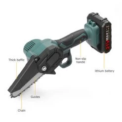 HAPPYSHOPPING 4 Zoll 21V Mini Akku-Kettensäge, Eine Ladung Und Eine Ladung, EU 220V -Kettensägen & Zubehör Shop 37407616 5