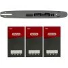 GT Elec - Oregon 3 Stück Sägekette 91PX057X, 3/8'', 1,3mm, 57 Treibglieder Mit 40 Cm (16-Zoll) Führungsschiene 160SDEA041
