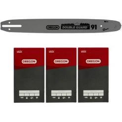 GT Elec - Oregon 3 Stück Sägekette 91PX057X, 3/8'', 1,3mm, 57 Treibglieder Mit 40 Cm (16-Zoll) Führungsschiene 160SDEA041