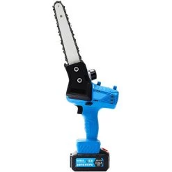 ASUPERMALL 4,7 Zoll Tragbare Mini-Elektrokettensage Wiederaufladbare Akku-Holzbearbeitungssage Schnellschnitt Burstenloser Tragbarer Motor Einhand-Holzschneider Zum Beschneiden Im Garten