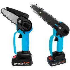 ASUPERMALL Mini Akku-Elektro-Kettensage Einhand Tragbare Holzbearbeitungs-Holzschneider-Sagen Fur Gartenbeschneidungen, Modell: 6 Zoll Und Roter EU-Stecker -Kettensägen & Zubehör Shop 38778152 3