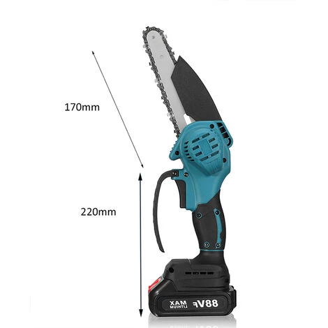 MANTA Blau Akku Kettensäge Motorkettensäge Sägeblatt Einhandsäge Mit 2 Batterie 3 MANTA Blau Akku Kettensäge Motorkettensäge Sägeblatt Einhandsäge Mit 2 Batterie – Bild 3