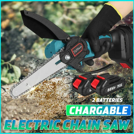 MANTA Blau Akku Kettensäge Motorkettensäge Sägeblatt Einhandsäge Mit 2 Batterie 5 MANTA Blau Akku Kettensäge Motorkettensäge Sägeblatt Einhandsäge Mit 2 Batterie – Bild 5