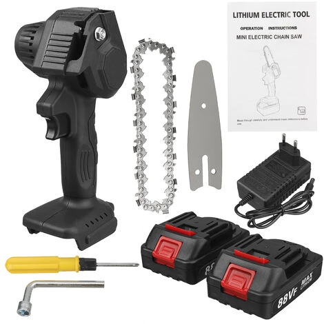 MANTA Elektrische Mini-Kettensägen Akku Kettensäge Motorkettensäge Motorsäge Sägeblatt Einhandsäge Mit 2 Batterien 4 MANTA Elektrische Mini-Kettensägen Akku Kettensäge Motorkettensäge Motorsäge Sägeblatt Einhandsäge Mit 2 Batterien – Bild 4
