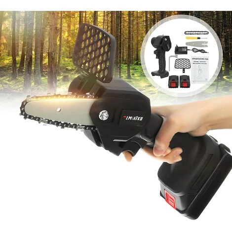 VIOLEWORKS Akku Kettensäge 18V Elektrische Schnittsäge Für Holz Und Metallschneiden Mit 2 Akkus # Schwarz 2 5 VIOLEWORKS Akku Kettensäge 18V Elektrische Schnittsäge Für Holz Und Metallschneiden Mit 2 Akkus # Schwarz 2 – Bild 5