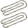 2x Trade-Shop Sägekette Kette / Typ Vollmeißel / 56 Treibglieder / Kettenteilung 3/8" / 1,3mm Treibgliedstärke Für Kettensägen 40cm (16") Schwertlänge