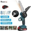 MAEREX MUSTOOL Mini Kettensäge 88VF Kettensäge Elektro 6 Zoll Kettensäge Akku Klein LED-Beleuchtung Akku-handkettensäge Mit 1 X Batterie