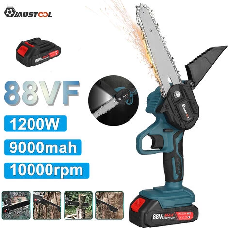 MAEREX MUSTOOL Mini Kettensäge 88VF Kettensäge Elektro 6 Zoll Kettensäge Akku Klein LED-Beleuchtung Akku-handkettensäge Mit 1 X Batterie 1 MAEREX MUSTOOL Mini Kettensäge 88VF Kettensäge Elektro 6 Zoll Kettensäge Akku Klein LED-Beleuchtung Akku-handkettensäge Mit 1 X Batterie