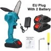 MAEREX 2400W 18V 4 Zoll Akku-Elektrokettensäge Mit 2 Akkus Blau