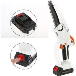 ASUPERMALL Mini-Kettensage 6 Zoll Mini-Kettensage Akku-Kettensage 2,7 Lbs. Leichte Handkettensage Mit 2 Ersatzketten Akku-Elektrokettensage Und 2 Akkus -Kettensägen & Zubehör Shop 42287900 5