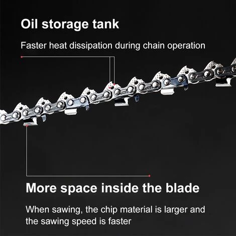 DEVENIRRICHE 3-teiliges Set Universal Logging Kettensägenketten 3/8 Pitch Semi-Chisel Gasbetriebene Kettensägenketten Passend, 12 Zoll 45-Laufwerk-Verbindungen 4 DEVENIRRICHE 3-teiliges Set Universal Logging Kettensägenketten 3/8 Pitch Semi-Chisel Gasbetriebene Kettensägenketten Passend, 12 Zoll 45-Laufwerk-Verbindungen – Bild 4
