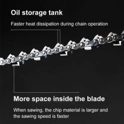 DEVENIRRICHE 3-teiliges Set Universal Logging Kettensägenketten 3/8 Pitch Semi-Chisel Gasbetriebene Kettensägenketten Passend, 14 Zoll 52-Laufwerk-Verbindungen -Kettensägen & Zubehör Shop 43246771 4