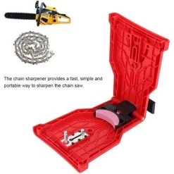 ECHOO Hochwertiger Elektrischer Kettensägenschärfer, Tragbarer Kettensägeblattschärfer Kettensägenzahnschärfer-Kit Universelle Schleifsteinschleifwerkzeuge (rot) -Kettensägen & Zubehör Shop 43449905 3