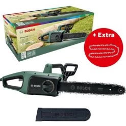 ROBERT BOSCH GMBH Bosch Elektro Kettensäge Motorsäge UniversalChain 35 Inkl. 2 Ketten, 1800Watt 35cm Schwert