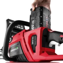 GS560L Kettensägen Mit 56V-Lithium-Akku Und Einer Höchstgeschwindigkeit Von 19m/s. 16" Klinge (Oregon) + Klingenscheide. LCD-Bildschirm - GREENCUT -Kettensägen & Zubehör Shop 44000056 3