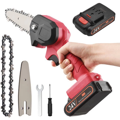 ASUPERMALL Mini Kettensage Handheld Akku-Kettensage 4-Zoll 24V Elektro-Kettensagen Einhandig Tragbare Kettensage Elektrische Astsage Fur Garten Baumfallung Trimmen Buschholz Schneiden 4 ASUPERMALL Mini Kettensage Handheld Akku-Kettensage 4-Zoll 24V Elektro-Kettensagen Einhandig Tragbare Kettensage Elektrische Astsage Fur Garten Baumfallung Trimmen Buschholz Schneiden – Bild 4
