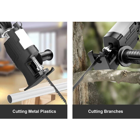 HAPPYSHOPPING Elektrische Bohrmaschine Modifizierte-Sägen Haushalt Hand-Säbelsägen Tragbare Holzbearbeitungs-Schneidwerkzeug Säbelsägen,Typ 1 & 15 Sägeblätter 2 HAPPYSHOPPING Elektrische Bohrmaschine Modifizierte-Sägen Haushalt Hand-Säbelsägen Tragbare Holzbearbeitungs-Schneidwerkzeug Säbelsägen,Typ 1 & 15 Sägeblätter – Bild 2