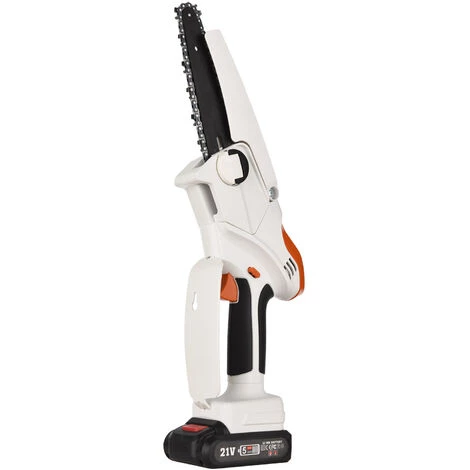 HAPPYSHOPPING Akku-Kettensäge 6 Zoll Für Gartenarbeit Beschneiden Trimmen Tragbar Für Männer Frauen,Weiß 2 HAPPYSHOPPING Akku-Kettensäge 6 Zoll Für Gartenarbeit Beschneiden Trimmen Tragbar Für Männer Frauen,Weiß – Bild 2