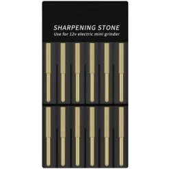 HAPPYSHOPPING 12Pcs Kettensägen Bits Titanium Plated Diamond Sharpener Hohe Härte Elektrische Kettensägenfeile,4mm