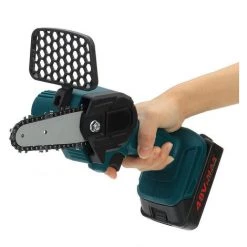 HAPPYSHOPPING 4in Mini Handheld Elektro-Kettensäge Hochleistungs-Holzbearbeitungs-Säge Tragbarer Akku Einhand-Holzschneider Für Gartenarbeit Beschneiden Trimmen,EU-Stecker -Kettensägen & Zubehör Shop 44932113 3