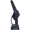 HAPPYSHOPPING 6-Zoll-Akku-Elektro-Kettensäge Wiederaufladbarer Mini-Holzschneider Tragbare Einhand-Holzbearbeitungs-Säge Für Gartenarbeit Beschneiden Trimmen,EU-Stecker