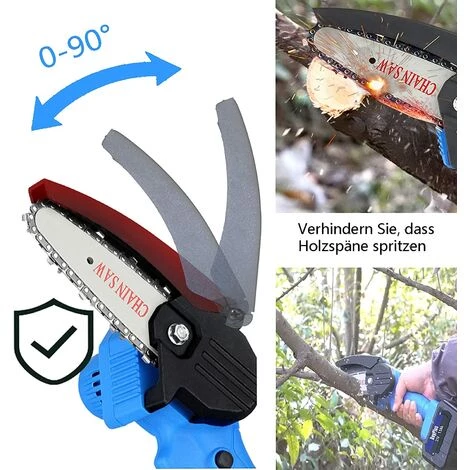 DAY PLUS Akku Kettensäge Mini Kettensäge Mit Akku Elektro Kettensäge 4 Zoll Handkettensäge Schnurloses Mit 1 Batterien & 1 Ketten, Tragbarer Motorsäge Kettensäge Für Häusliche Für Garten Baum Holz 3 DAY PLUS Akku Kettensäge Mini Kettensäge Mit Akku Elektro Kettensäge 4 Zoll Handkettensäge Schnurloses Mit 1 Batterien & 1 Ketten, Tragbarer Motorsäge Kettensäge Für Häusliche Für Garten Baum Holz – Bild 3