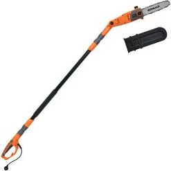 GOPLUS Elektro-Hochentaster 230V 750W, Akku Ast- Kettensaege Aus Alumiunium Mit Leichtem Gewicht, Motorsaege Mit Schwertlaenge 25cm, Profi-Astsaege Mit Abwinkelbarer Kopf, Arbeitshoehe Bis Ca.286 M