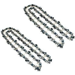 TRADESHOP® 2x Trade-Shop Sägekette Kette / Typ Vollmeißel / 57 Treibglieder / Kettenteilung 3/8" / 1,3mm Treibgliedstärke Für Kettensägen 40cm (16") Schwertlänge