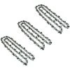 TRADESHOP® 3x Trade-Shop Sägekette Kette / Typ Vollmeißel / 57 Treibglieder / Kettenteilung 3/8" / 1,3mm Treibgliedstärke Für Kettensägen 40cm (16") Schwertlänge