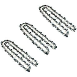 TRADESHOP® 3x Trade-Shop Sägekette Kette / Typ Vollmeißel / 57 Treibglieder / Kettenteilung 3/8" / 1,3mm Treibgliedstärke Für Kettensägen 40cm (16") Schwertlänge