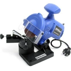 WILTEC XPOtool Kettensägen Schärfgerät 220W Schärfer Für Sägeketten 7500U/min Inkl. Schleifscheiben