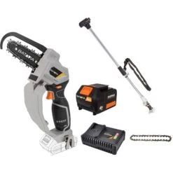 BATAVIA Akku-Einhandsäge NEXXSAW 18V MAXXPACK | Inkl. Kette, Verlängerungsgriff, 4,0-Ah-Akku Und Schnellladegerät