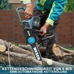 Akku Kettensäge 36V, 2 X 18V 4,0 Ah Kettensäge Akku, 30 Cm Schwertlänge 180 Ml Öltankvolumen 6m/s Kettengeschwindigkeit, WESCO WS8303 -Kettensägen & Zubehör Shop 51649105 3