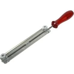 TINOR Kettensägen-Schärffeilen-Set Aus Stahl Rundgriff-Kettensägen-Werkzeughalter Runder Kettenwerkzeug-Halter Mit Holzgriff Für Kettensägen-Führungshalter (5,5 Mm)