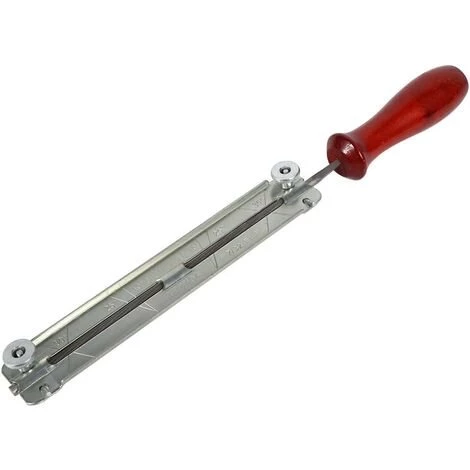 TINOR Kettensägen-Schärffeilen-Set Aus Stahl Rundgriff-Kettensägen-Werkzeughalter Runder Kettenwerkzeug-Halter Mit Holzgriff Für Kettensägen-Führungshalter (5,5 Mm) 1 TINOR Kettensägen-Schärffeilen-Set Aus Stahl Rundgriff-Kettensägen-Werkzeughalter Runder Kettenwerkzeug-Halter Mit Holzgriff Für Kettensägen-Führungshalter (5,5 Mm)