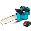 Kettensäge Akku-Kettensäge - 10 Zoll - Blau Mit 1*Akku - Bürstenloser Motor - Für Garten- Und Holzarbeiten Holzschneider - Für Makita 18V - ONEVAN