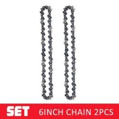 DONTODENT Ketten Und Schneidkantenführungen Für Kettensäge Hochwertiges Und Langlebiges Kettensägenzubehör - 6-Zoll-Kette*2