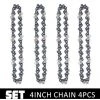 DONTODENT Ketten Und Kantenführungen Von Mit Für Kettensäge Hochwertiges Und Langlebiges Kettensägenzubehör - 4-Zoll-Kette * 4
