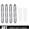 DONTODENT Schneidkantenketten Und -führungen Für Kettensägen Hochwertiges Und Langlebiges Zubehör Für Kettensägen – 4-Zoll-Kette*4 + Führungsplatte*2