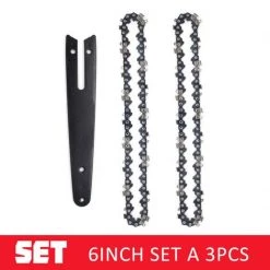 DONTODENT Schneidkantenketten Und -führungen Für Kettensägen Hochwertiges Und Langlebiges Zubehör Für Kettensägen – 6-Zoll-Kette*2 + Führungsplatte*1